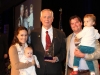 Texas Farm Bureau President Kenneth Dierschke with Sam and Shannon Sparks of Harlingen. The Sparks won TFB\'s 2013 Outstanding Young Farmer & Rancher competition.